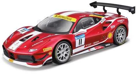 Bburago BBU 1:24 Ferrari Racing 488 Challenge Raudona 26586