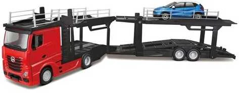 Žaislinis vilkikas Bburago STR Fire Multicar Carrier-Mercedes