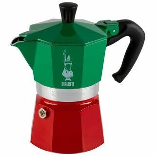 Bialetti Moka Express Italia 3TZ (150 ml) raudona-žalia