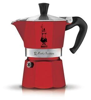 Raudonas Bialetti Moka Express kavos aparatas