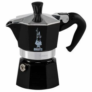 Bialetti moka kavinukas juodas profiliu
