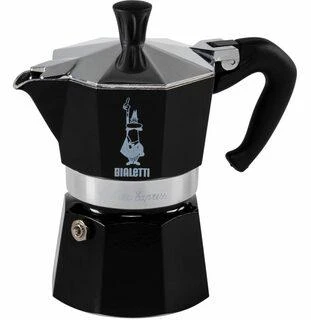 Juodas Bialetti Moka Express 3 puodelių kavinukas