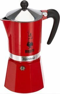 Bialetti Rainbow raudonas kavinukas 6 puodeliams