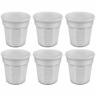 Kavos Puodelių Rinkinys - Bialetti Bicchierini 6x 60 Ml Balti