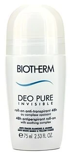 Biotherm Deo Pure Invisible 48H Roll-On rutulinis antiperspirantas moterims, 75 ml