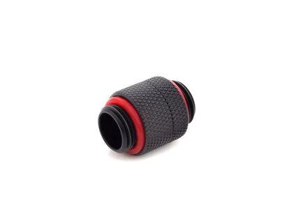 Bitspower adapteris, tiesus, G1/4 colio AG į G1/4 colio AG – pasukamas, juodos anglies spalvos