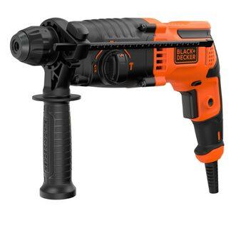 Black & Decker Perforatorius SDS+ smūginis gręžtuvas, 650 W, 1,4 J smūginis, 3 veikimo režimai, nešiojimo dėklas