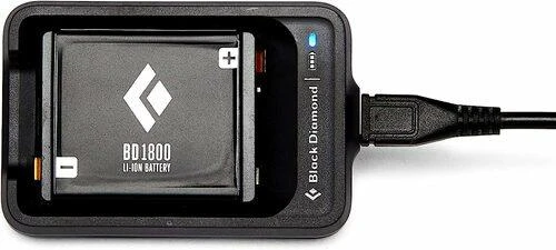 Black Diamond JAV Juodas Diamond BD 1800 Baterija and Charger baterija su pakrovėju