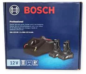 Bosch Akumuliatorius + kroviklis GBA 12V 2x6.0Ah + GAL 12V-40