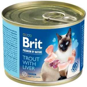 BRIT PREMIUM BY NATURE šlapias kačių ėdalas - upėtakis su kepenėlėmis 200 g
