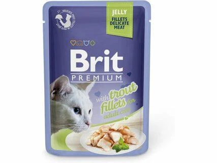 Brit Premium Delicate Fillets in Jelly su upėtakiu 85 g