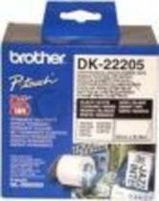 Brother Brolis | DK-22205 ištisinio ilgio popierinė etiketė | Baltas | DK | 30,5 m