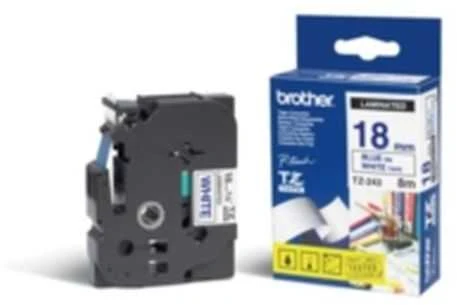 Brother TZE-243 Laminated Tape Mėlyna on Baltas, TZe, 8 m, 1.8 cm