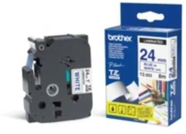 Brother TZe-253 Laminated Tape Mėlyna on Baltas, TZe, 8 m, 2.4 cm