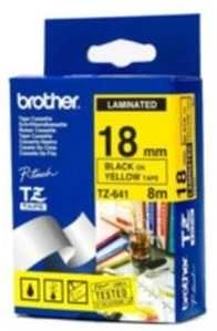 Brother | TZe-641 Laminated Tape | Juodas On Geltona | TZe | 8 m | 1.8 cm