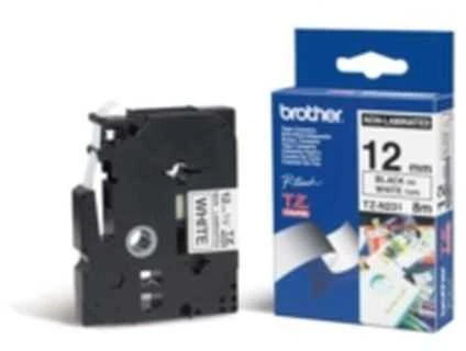 Brother BROLIS TZEN231 12 Juodas ON Baltas