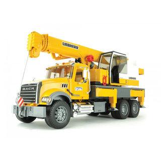 BRUDER didelis kranas su strėle MACK Granite Liebherr 02818