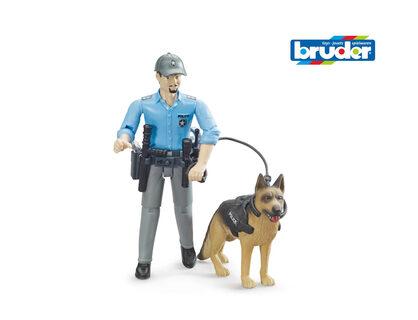 Bruder Ata BRUDER Figūrėlė policjanta su psem 62150