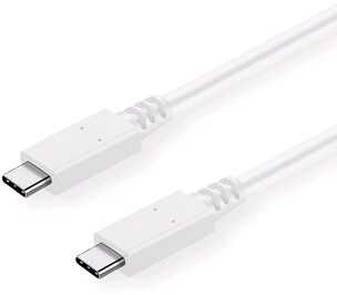 USB kabelis C-Tech C-TECH kabelis USB 3.2, Type-C (CM/CM), PD 100W, 20Gbps, 1m, baltas