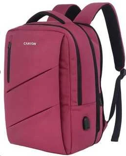 CANYON kuprinė BPE-5 Urban USB 15.6'' Raudona