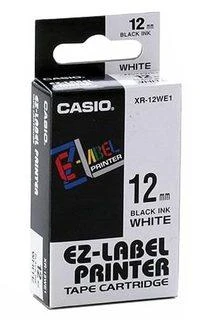Casio XR-12 WE 12 mm juodas ant balto (XR12WE1)