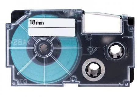 Casio XR-18BU1 etikečių juostelė Juoda ant mėlynos