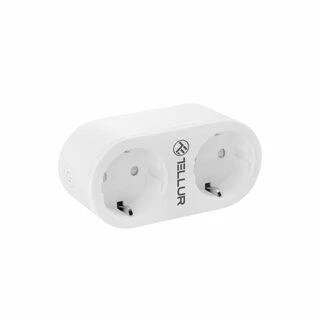 „Tellur WiFi“ kintamosios srovės dvigubas kištukas, energijos rodmuo, 16A, 2400W