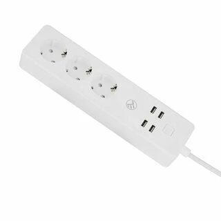 „Tellur WiFi“ maitinimo juosta, 3 lizdai, 4 * USB 4A, 2200 W, 10 A, 1,8 m