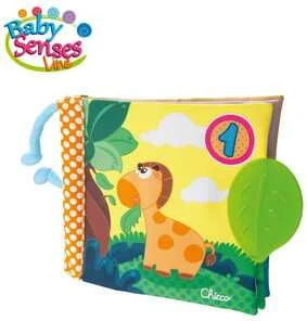 Chicco BABY SENSES minkšta knygutė-kramtukas 1-2-3, 00072376000000