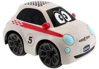 Chicco Žaislinis baltas Fiat 500 su nuotolinio valdymo pultu vairu