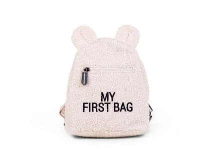 CHILDHOME VAIKIŠKA KUPRINĖ MY FIRST BAG, TEDDY OFF Baltas