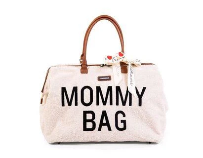 CHILDHOME DIDELIS MAMOS REIKMENŲ KREPŠYS MOMMY BAG, TEDDY OFF Baltas