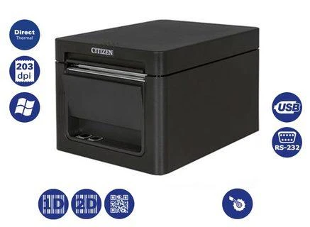 Citizen CT-E351 Spausdintuvas; Serial, USB, Juodas