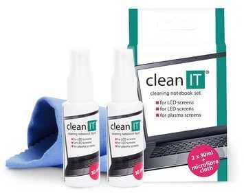 Clean It Nuvalykite IT ekrano valymo tirpalą šluoste, 2x30ml