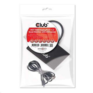 Club 3D CLUB3D Multi Stream Transport Hub DisplayPort 1.2 Quad Monitorius USB maitinamas