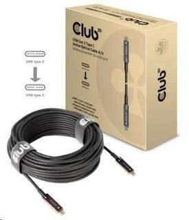 Club 3D CLUB3D USB Gen 2 Type C aktyvus optinis kabelis A/V vienakryptis M/M 20 m / 65,62 pėdos
