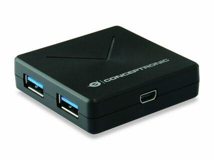 USB KONCENTRATORIUS „Conceptronic“ 4 x USB-A 3.0 (HUBBIES02B)