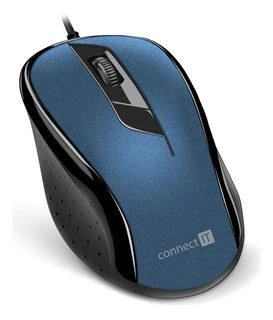 „Connect IT CMO-1200-BL“ pelė, dešinė, USB A tipo, optinė, 1000 DPI