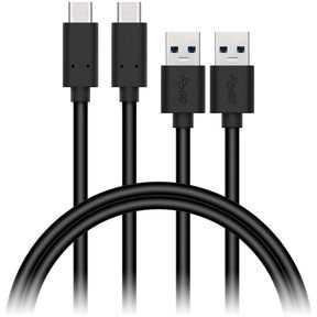 CONNECT IT Wirez USB-C (C tipo) -> USB-A, USB 3.1 Gen 1, juodas, 1 m (2 vnt. pakuotėje)