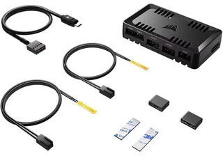 Corsair Commander Duo ARGB ventiliatoriaus valdiklis, iCUE LINK juodas