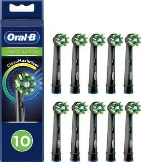 Juodos Oral-B CrossAction galvutės, 10 vnt.