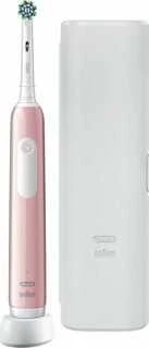 Oral-B Braun D305.513.3 Pro Series 1 Elektrinis Dantų Šepetėlis Rožinė Cross Action