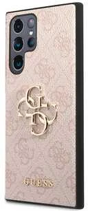 Dėklas GUESS GUHCS23L4GPPI S23 ULTRA S918 Rožinis/Rožinis HARDCASE 4G BIG METAL LOGO
