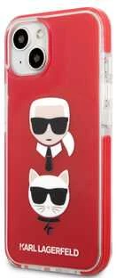 Telefono dėklas Karl Lagerfeld Karl&Choupette Head iPhone 13/14/15, raudonas