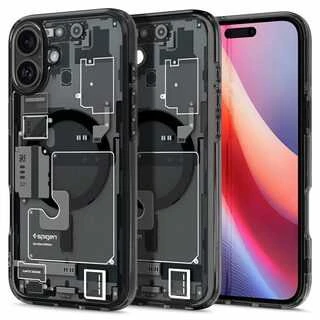 Spigen Ultra Hybrid MagSafe Zero One Apple iPhone 16 – dėklas telefonui pilkos spalvos