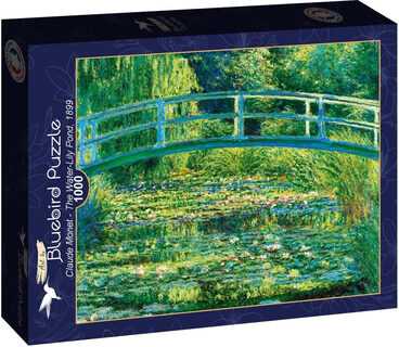 Dėlionė Blue Mauritius Gold Bluebird Puzzle Mėlynojo paukščio galvosūkis 1000 tvenkinys su vandens lelijomis Claude Monet