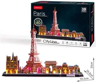 CUBICFUN City Line 3D dėlionė su LED (didelė)„Paryžius"