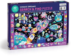 Mudpuppy „Cosmic Dreams“ 64 detalių dėlionė „Paieška ir radimas“