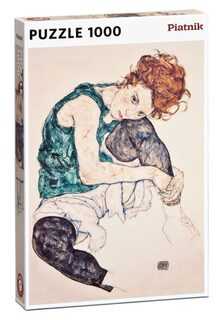 Dėlionė Piatnik Puzzle 1000 – Schiele, sėdinti moteris PIATNIK
