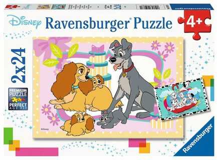 Ravensburger Dėlionė 2x24 vnt. - Disney šunys